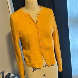 Yellow Button-Up Women's Sweater